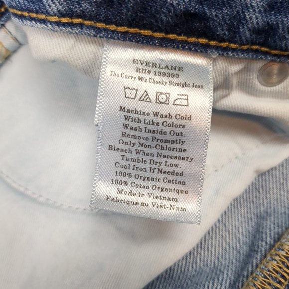 Everlane The Curvy 90's Cheeky Straight Crop Jeans Sz 28 - Picture 7 of 10